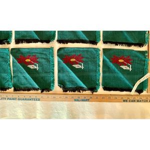 New, never opened or used Guatemalan handmade woven Christmas tablecloth/napkins